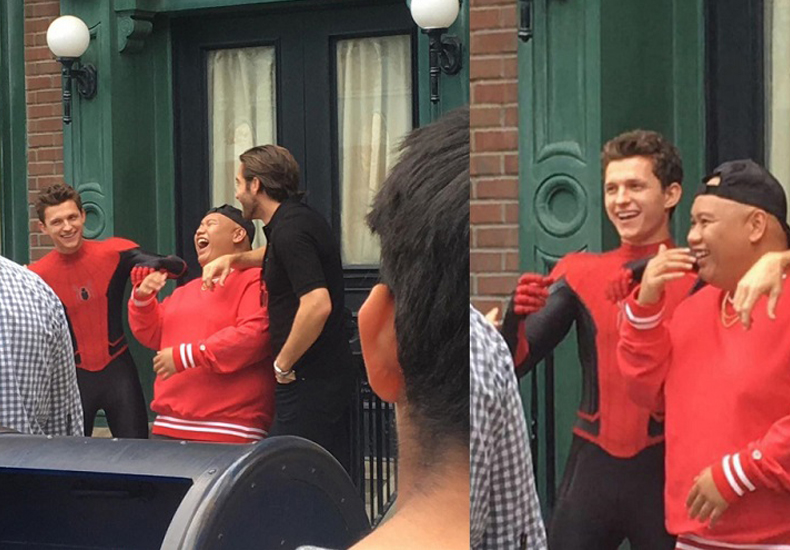 《蜘蛛侠：英雄远征》主演现身加州迪士尼 汤姆·赫兰德穿新战衣亲自送惊喜