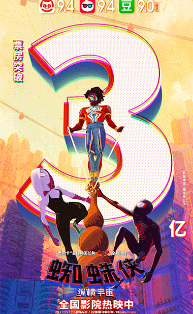 《蜘蛛侠：纵横宇宙》内地票房破3亿 全