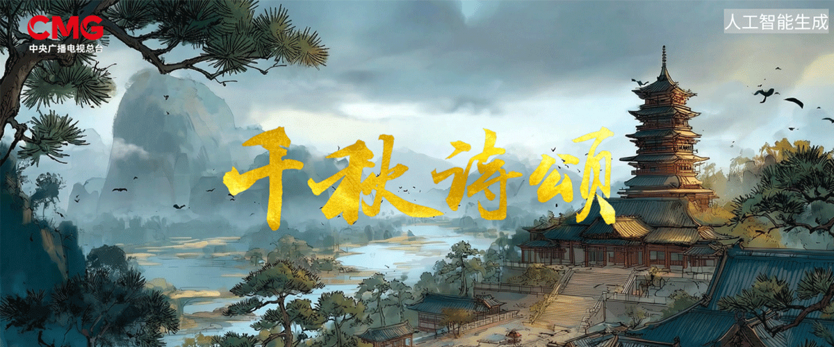 2月2日起，由中央广播电视总台央视综合频道策划制作的文生视频AI动画片《千秋诗颂》之《枫桥夜泊》《静夜思》《马诗》